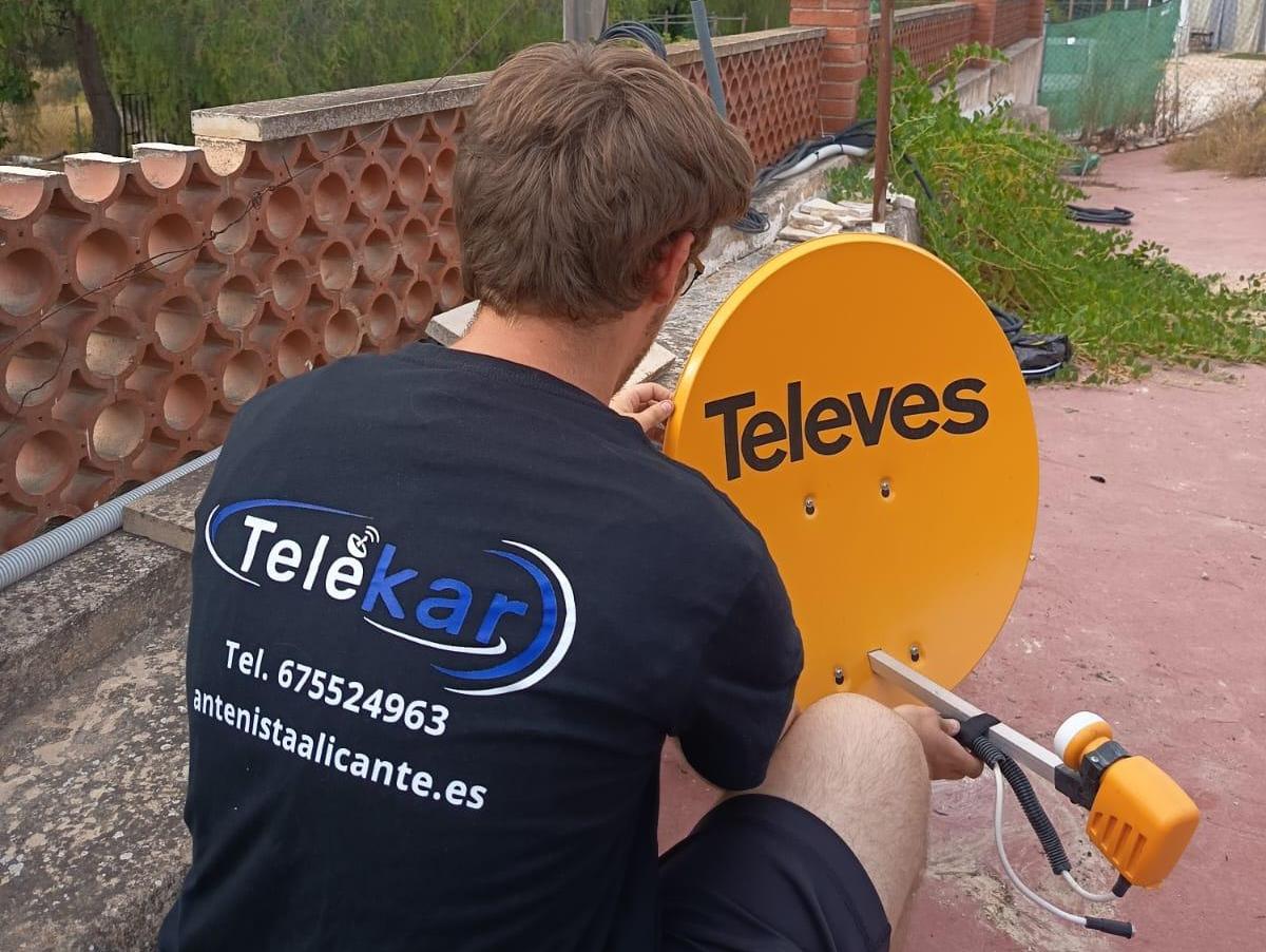 Instalar orientar antena parabólica alicante antenistas telekar