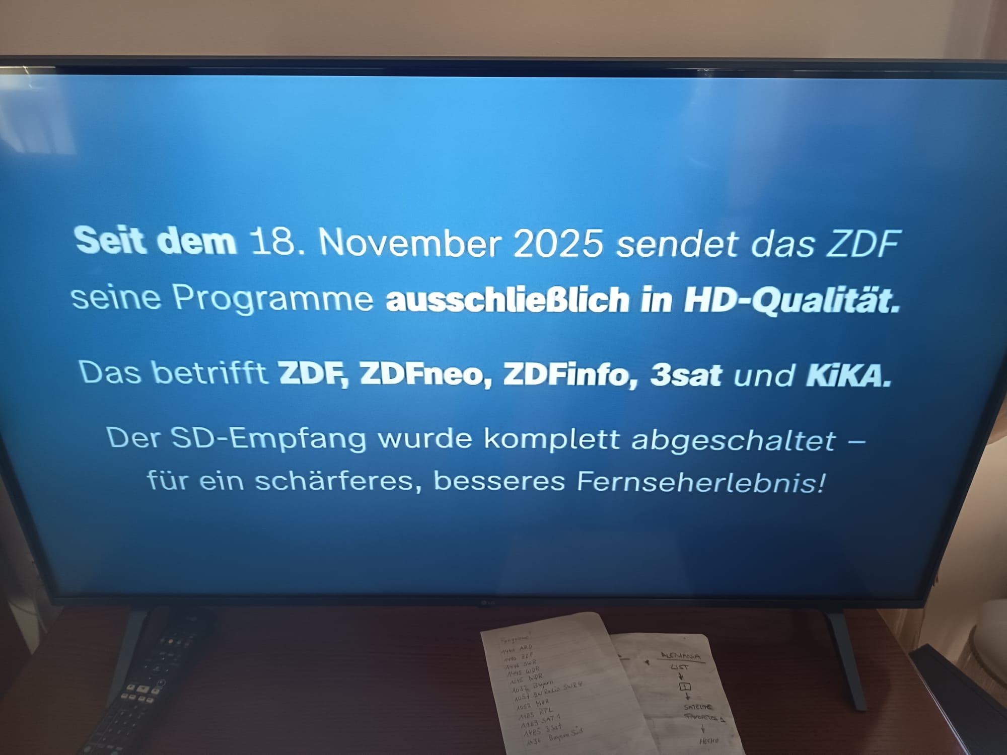 canales alemanes ZDF no emiten en sd