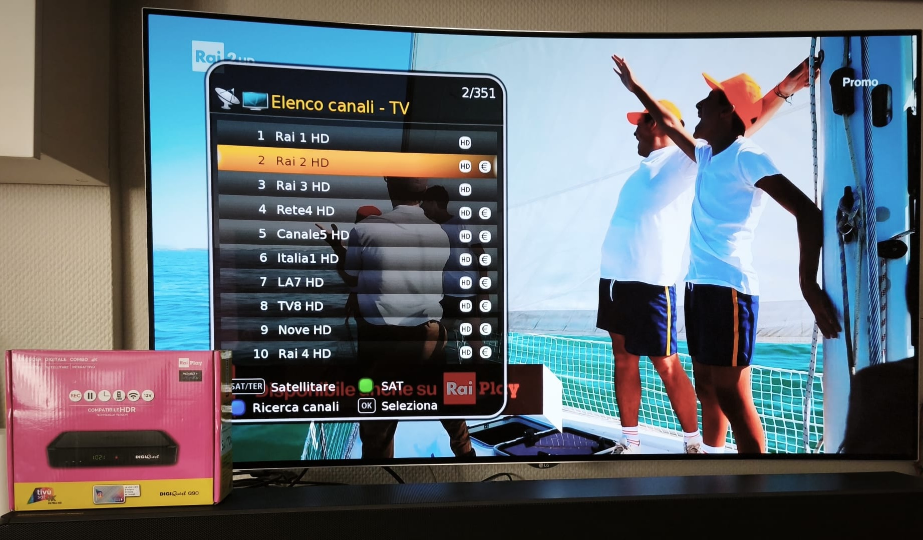 canales italianos con parabolica tivusat